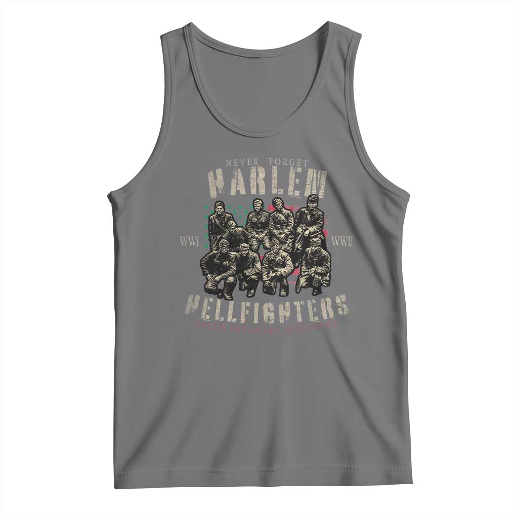Harlem Hellfighters Tank Top American Military Soldiers Black History TS09 Black Heather Print Your Wear