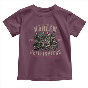 Harlem Hellfighters Toddler T Shirt American Military Soldiers Black History TS09 Maroon Print Your Wear