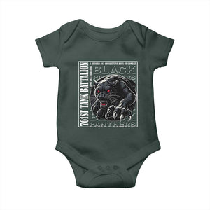 Black Panther Party Baby Onesie 761st Tank Battalion Black History TS09 Dark Forest Green Print Your Wear