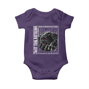 Black Panther Party Baby Onesie 761st Tank Battalion Black History TS09 Purple Print Your Wear