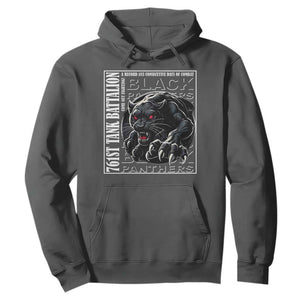 Black Panther Party Hoodie 761st Tank Battalion Black History TS09 Dark Heather Print Your Wear