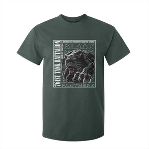 Black Panther Party T Shirt For Kid 761st Tank Battalion Black History TS09 Dark Forest Green Print Your Wear