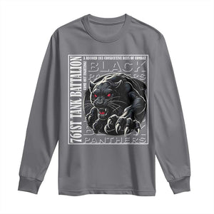 Black Panther Party Long Sleeve Shirt 761st Tank Battalion Black History TS09 Charcoal Print Your Wear