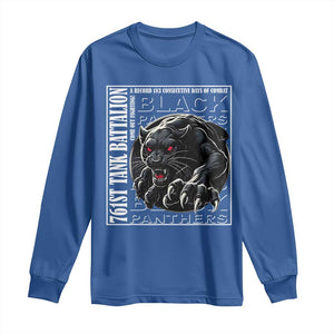 Black Panther Party Long Sleeve Shirt 761st Tank Battalion Black History TS09 Royal Blue Print Your Wear