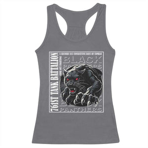 Black Panther Party Racerback Tank Top 761st Tank Battalion Black History TS09 Charcoal Print Your Wear