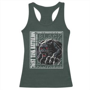 Black Panther Party Racerback Tank Top 761st Tank Battalion Black History TS09 Dark Forest Green Print Your Wear