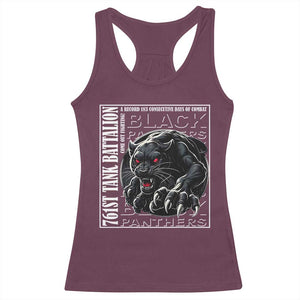 Black Panther Party Racerback Tank Top 761st Tank Battalion Black History TS09 Maroon Print Your Wear