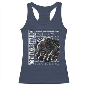 Black Panther Party Racerback Tank Top 761st Tank Battalion Black History TS09 Navy Print Your Wear