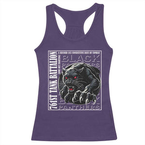 Black Panther Party Racerback Tank Top 761st Tank Battalion Black History TS09 Purple Print Your Wear