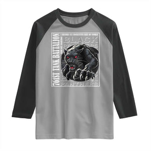 Black Panther Party Raglan Shirt 761st Tank Battalion Black History TS09 Sport Gray Black Print Your Wear