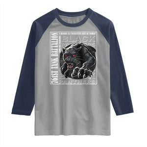 Black Panther Party Raglan Shirt 761st Tank Battalion Black History TS09 Sport Gray Navy Print Your Wear