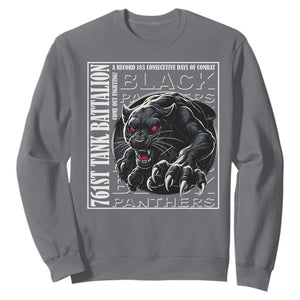 Black Panther Party Sweatshirt 761st Tank Battalion Black History TS09 Charcoal Print Your Wear