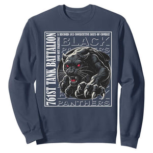 Black Panther Party Sweatshirt 761st Tank Battalion Black History TS09 Navy Print Your Wear