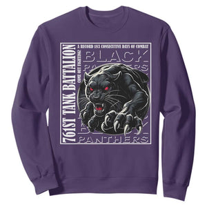 Black Panther Party Sweatshirt 761st Tank Battalion Black History TS09 Purple Print Your Wear