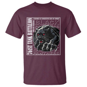 Black Panther Party T Shirt 761st Tank Battalion Black History TS09 Maroon Print Your Wear