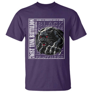 Black Panther Party T Shirt 761st Tank Battalion Black History TS09 Purple Print Your Wear