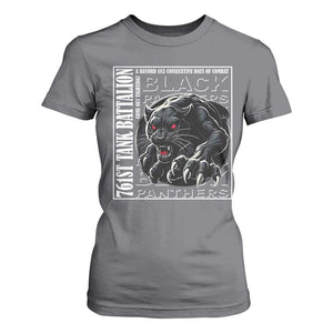 Black Panther Party T Shirt For Women 761st Tank Battalion Black History TS09 Charcoal Print Your Wear