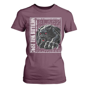 Black Panther Party T Shirt For Women 761st Tank Battalion Black History TS09 Maroon Print Your Wear