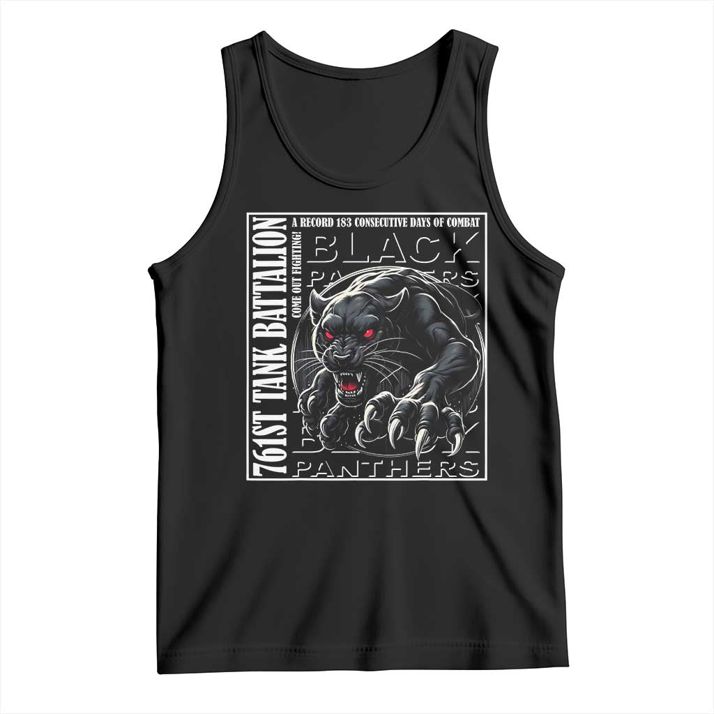 Black Panther Party Tank Top 761st Tank Battalion Black History TS09 Black Print Your Wear