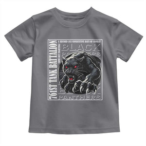 Black Panther Party Toddler T Shirt 761st Tank Battalion Black History TS09 Charcoal Print Your Wear