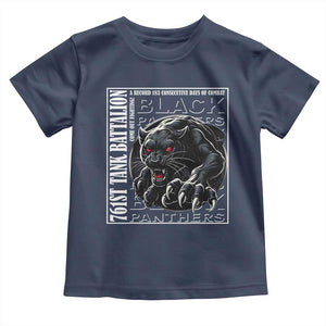 Black Panther Party Toddler T Shirt 761st Tank Battalion Black History TS09 Navy Print Your Wear