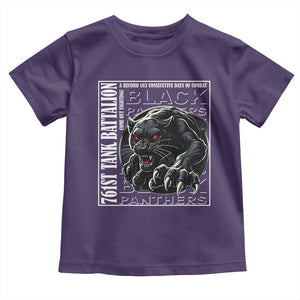 Black Panther Party Toddler T Shirt 761st Tank Battalion Black History TS09 Purple Print Your Wear