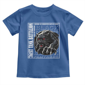 Black Panther Party Toddler T Shirt 761st Tank Battalion Black History TS09 Royal Blue Print Your Wear