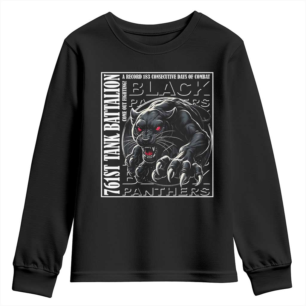 Black Panther Party Youth Sweatshirt 761st Tank Battalion Black History TS09 Black Print Your Wear