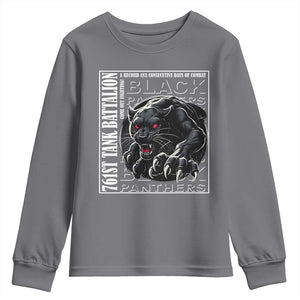 Black Panther Party Youth Sweatshirt 761st Tank Battalion Black History TS09 Charcoal Print Your Wear