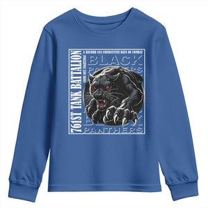 Black Panther Party Youth Sweatshirt 761st Tank Battalion Black History TS09 Royal Blue Print Your Wear