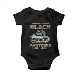 761st Tank Battalion Tribute Black Panther Party History Baby Onesie TS09 Black Print Your Wear