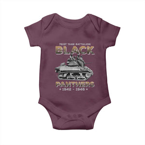 761st Tank Battalion Tribute Black Panther Party History Baby Onesie TS09 Maroon Print Your Wear