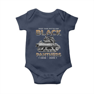 761st Tank Battalion Tribute Black Panther Party History Baby Onesie TS09 Navy Print Your Wear