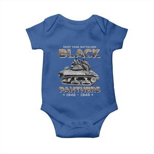 761st Tank Battalion Tribute Black Panther Party History Baby Onesie TS09 Royal Blue Print Your Wear