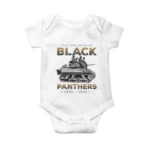 761st Tank Battalion Tribute Black Panther Party History Baby Onesie TS09 White Print Your Wear