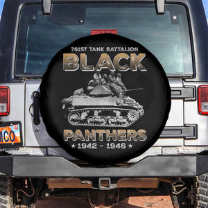 761st Tank Battalion Tribute Black Panther Party History Spare Tire Cover TS09 No hole Black Print Your Wear