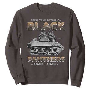 761st Tank Battalion Tribute Black Panther Party History Sweatshirt TS09 Dark Chocolate Print Your Wear