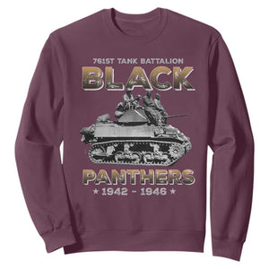 761st Tank Battalion Tribute Black Panther Party History Sweatshirt TS09 Maroon Print Your Wear