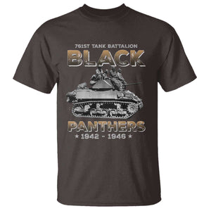 761st Tank Battalion Tribute Black Panther Party History T Shirt TS09 Dark Chocolate Print Your Wear