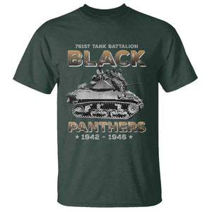 761st Tank Battalion Tribute Black Panther Party History T Shirt TS09 Dark Forest Green Print Your Wear