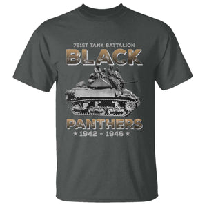 761st Tank Battalion Tribute Black Panther Party History T Shirt TS09 Dark Heather Print Your Wear