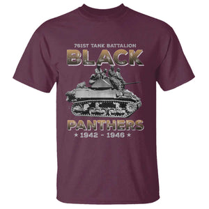 761st Tank Battalion Tribute Black Panther Party History T Shirt TS09 Maroon Print Your Wear