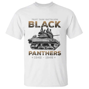 761st Tank Battalion Tribute Black Panther Party History T Shirt TS09 White Print Your Wear