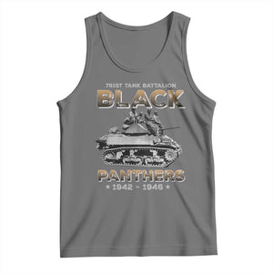 761st Tank Battalion Tribute Black Panther Party History Tank Top TS09 Black Heather Print Your Wear