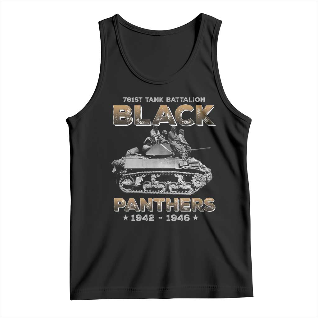 761st Tank Battalion Tribute Black Panther Party History Tank Top TS09 Black Print Your Wear