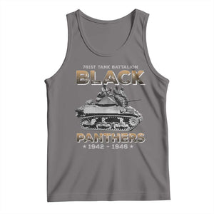 761st Tank Battalion Tribute Black Panther Party History Tank Top TS09 Deep Heather Print Your Wear