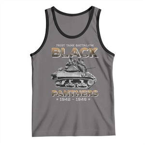 761st Tank Battalion Tribute Black Panther Party History Tank Top TS09 Deep Heather Black Print Your Wear