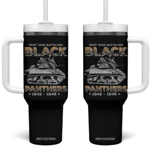 761st Tank Battalion Tribute Black Panther Party History Tumbler With Handle TS09 One Size: 40 oz Black Print Your Wear