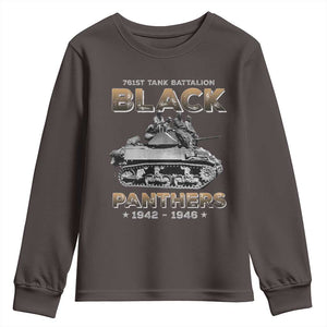 761st Tank Battalion Tribute Black Panther Party History Youth Sweatshirt TS09 Dark Chocolate Print Your Wear