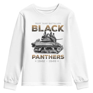 761st Tank Battalion Tribute Black Panther Party History Youth Sweatshirt TS09 White Print Your Wear